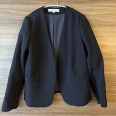 NATURAL BEAUTY BASIC ノーカラージャケット S ブラックのサムネイル