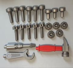 ニューブロック　おもちゃの工具セット ネジ　トンカチのサムネイル
