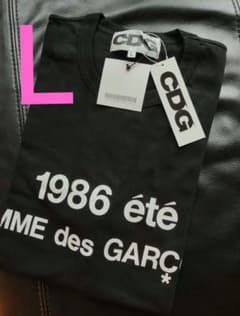 黒L 新品未使用正規品CDGcdgコムデギャルソン1986 ete ロゴTシャツ