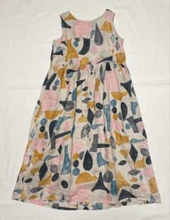 美品✨グラニフ リネンワンピース ロング丈 麻 ノースリーブ カラフル