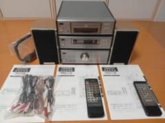 DENON システムコンポ リモコン スピーカー付 デノンDENONシステムコンポ(アンプ/ラジオ/CDプレーヤー) +スピーカー