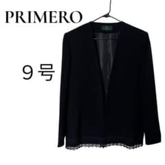PRIMERO プリメロ ノーカラー ジャケット レース 9号 黒 冠婚葬祭