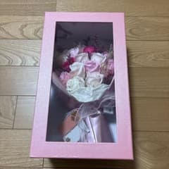 ソープフラワー 花束 ギフトボックス ピンクのサムネイル