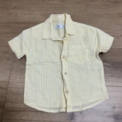 ZARA イエロー ストライプ シャツ 12-18Mのサムネイル