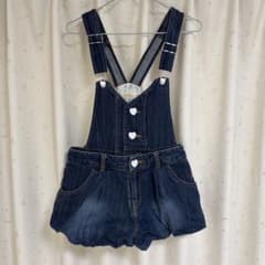 【repiipi armario】デニムサロペット バルーンショートパンツのサムネイル