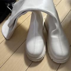 ホワイト ロングブーツ 厚底 39のサムネイル
