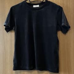 coen シアーベロア 半袖Tシャツ ブラックのサムネイル
