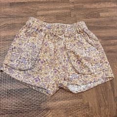 ベビー用 花柄パンツ ズボン ピンクベージュ 80cmのサムネイル