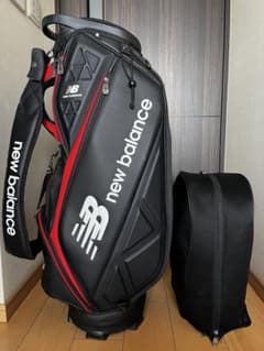 専用　ニューバランスゴルフ 9.0型 キャディバッグ マットポリウレタン　黒×赤 専用 ニューバランスゴルフ 9.0型 キャディバッグ マットポリウレタン