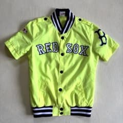 MLB レッドソックス 半袖スタジャン ユニフォーム 蛍光イエロー - メルカリ