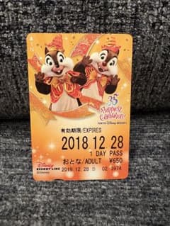ディズニーリゾートライン フリー切符 35周年 チップとデール - メルカリ