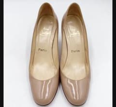 Christian Louboutin ベージュ ハイヒール 37.5cm - メルカリ