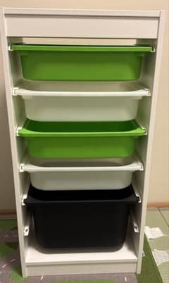 注意★ゆうい★(分解後梱包してメルカリ便) IKEAトロファスト トロファスト白 収納ボックス付き IKEA - メルカリ