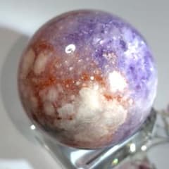 天然石✨️ピンクアメジスト✨️桜瑪瑙共生 紫 ザクザク 虹キラキラ