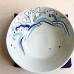 京焼　波に千鳥　平茶碗　手描き　茶道具 京焼 波に千鳥 平茶碗 手描き 茶道具 - メルカリ