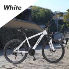 マウンテンバイク 26インチ 軽量 自転車 アウトドア ホワイトb1842 
