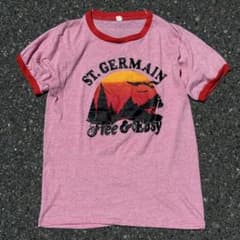 80's リンガーtシャツ　霜降り/ピンクのサムネイル