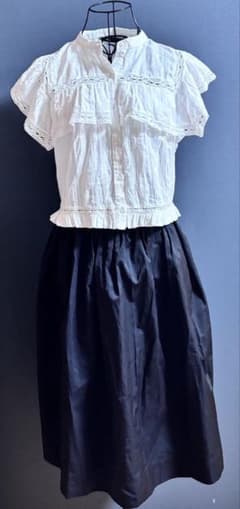 Thumbnail of ZARA ザラ フリル付きホワイトブラウス M