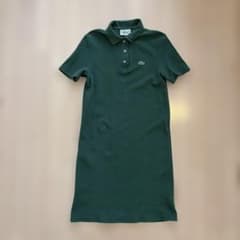 LACOSTE ラコステ ポロワンピース グリーン 36 - メルカリ
