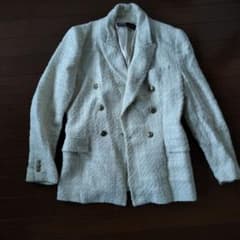 ZARA ホワイト ダブルブレストジャケット Lのサムネイル