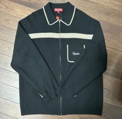Supreme chest stripe zip up cardigan - メルカリ