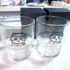 신품 미사용 치이카와라면 돼지 냉 유리 2 개 세트