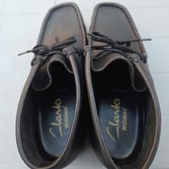 Clarks Wallabees ブラック レザー 8.5M