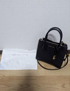 MICHAEL KORS ブラックレザーショルダーバッグのサムネイル