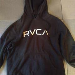 RVCA 黒 パーカー ロゴ入りのサムネイル