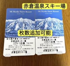 赤倉温泉スキー場 リフト1日券 2枚 2025-2026シーズン リフト券 - メルカリ