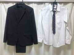 キッズスーツ160cm 卒業式・発表会 ジャケット・ズボン・シャツ・ネクタイ4点のサムネイル
