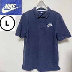 ナイキ (Nike) ポロシャツ Lサイズ ネイビー 美品 ゴルフウェアのサムネイル