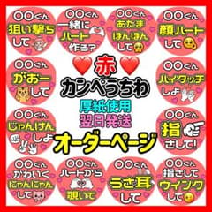 かんたん選べるオーダー メンカラ赤 カンペうちわ文字 ファンサ 厚紙 6