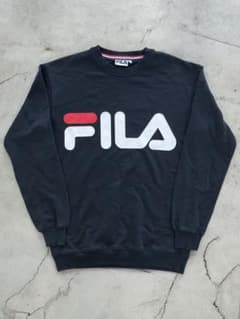 【R143】FILA フィラ ビッグロゴ スウェット ブラック XSのサムネイル