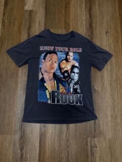 WWE The Rock ザ・ロック Tシャツ ブラック ドウェインジョンソンのサムネイル