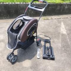 アイリスオーヤマ　ブラウン 小型犬用 ペットカートのサムネイル