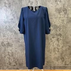 ✨AULI✨アウリィ♡ロングワンピース♡ロング丈♡キレイ目♡紺♡