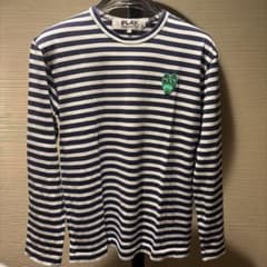 PLAY COMME des GARCONS 長袖TシャツＬ　ボーダー紺×白のサムネイル