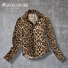 Y2K】BUFFALO BOBS レオパード 長袖 シャツ ヒョウ柄 平成 - メルカリ