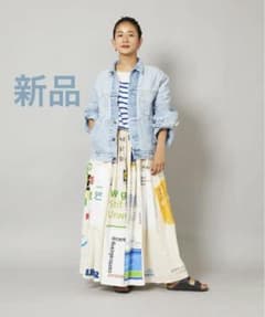 新品 Freada Vintageヨーロピアンエコバッグリメイクスカートフリーダ