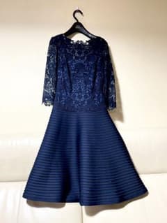 TADASHI SHOJI 7分袖 レースピンタックドレスのサムネイル