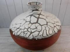 特大花瓶 花器 陶芸 陶器 産地作家等詳細不明 銘有 置物 床の間 G13221 特大花瓶 花器 陶芸 陶器 産地作家等詳細不明 銘有 置物 床の間 G13221