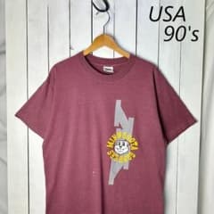 Thumbnail of USA古着 90s USA製 細ピッチボーダー カレッジTシャツ L～XL