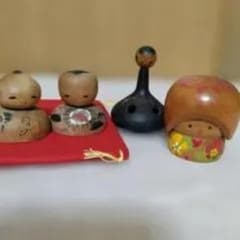 木製 民芸品 こけし 4点セット - メルカリ