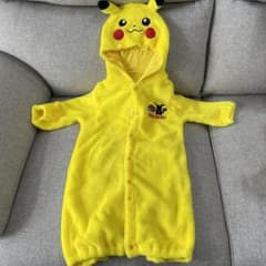 ピカチュウ フード付きロンパース 50-70cmのサムネイル
