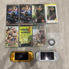 PSP 本体　カセット8本セット　希少色　ブライトイエローのサムネイル