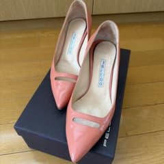 * 美品* PELLICO ペリーコ アネッリ (36) PELLICO ペリーコ アネッリ 36 サーモンピンク パテント ヒール6.5