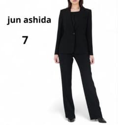 美品】高級✨ジュンアシダ パンツスーツ セットアップ ブラック S日本