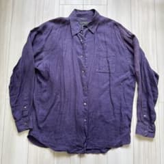 BANANA REPUBLIC パープルリネンシャツ XLのサムネイル
