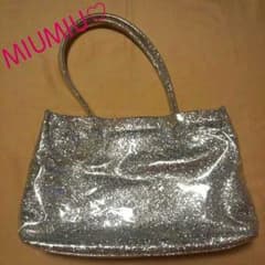 MIU MIU☆ミュウミュウ☆シルバーラメ☆ビニールバッグのサムネイル